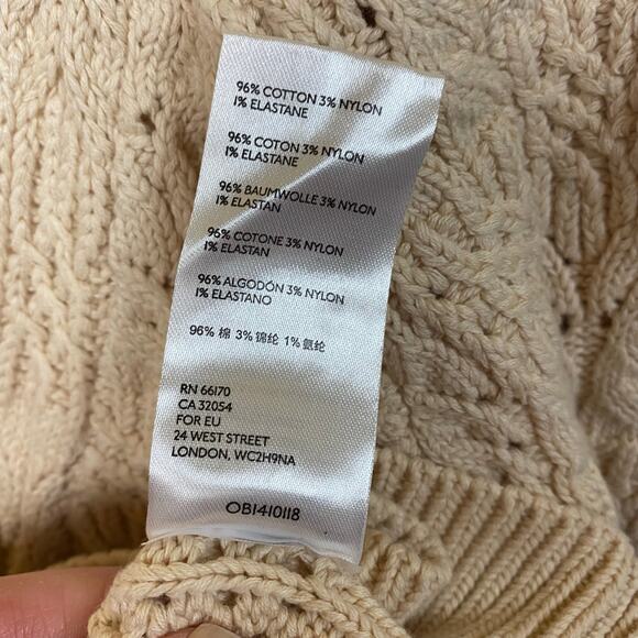 Free People Olive You Butterfly Knit Natural Cardigan Sweater Size XS - Picture 8 of 10